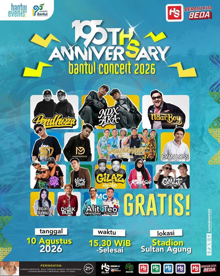 Celebrating the 195th Anniversary: Ndarboy Genk and NDK AKA Are Ready to Rock Sultan Agung Stadium